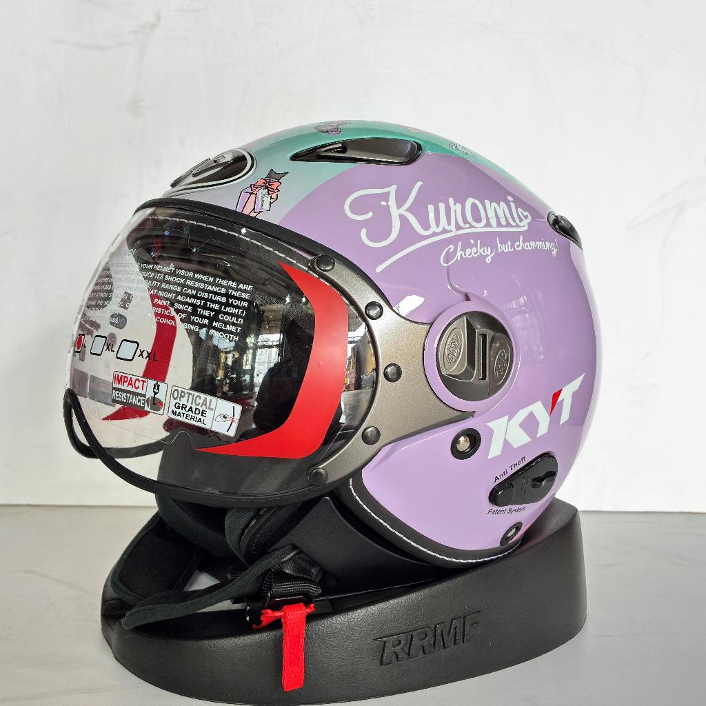 Helm Jadul Retro Classic KYT ELSICO Graphic Sanrio Kuromi #1 Original