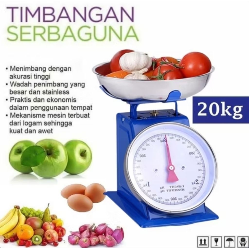 Timbangan analog 20 kg / timbangan duduk / timbangan jarum / timbangan sembako / timbangan serbaguna