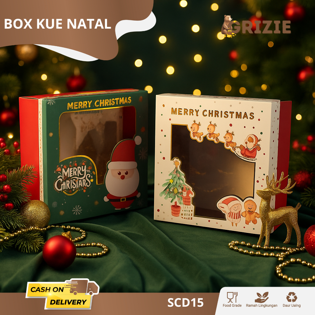 Box Kue Natal / Box Kue Christmas / Box Natal / Gift Box / Giftbox / Natal Xmas / Box Kue / Box Nata