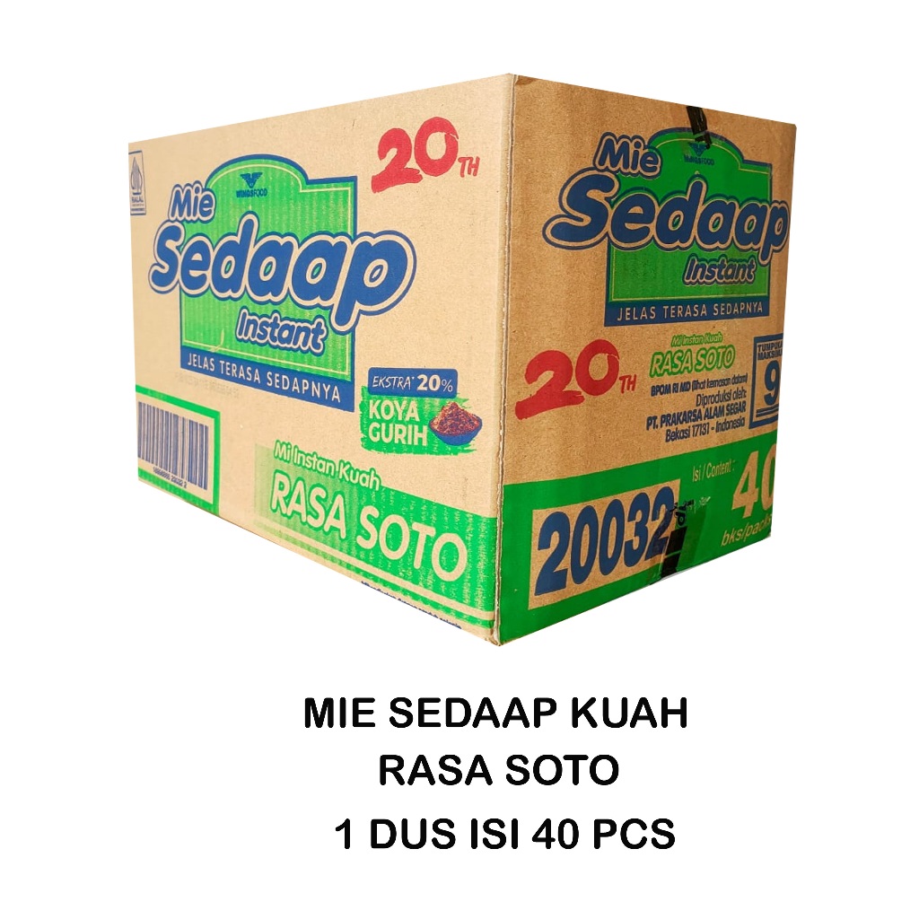 Mie sedaap Kuah isi 40pcs 1dus