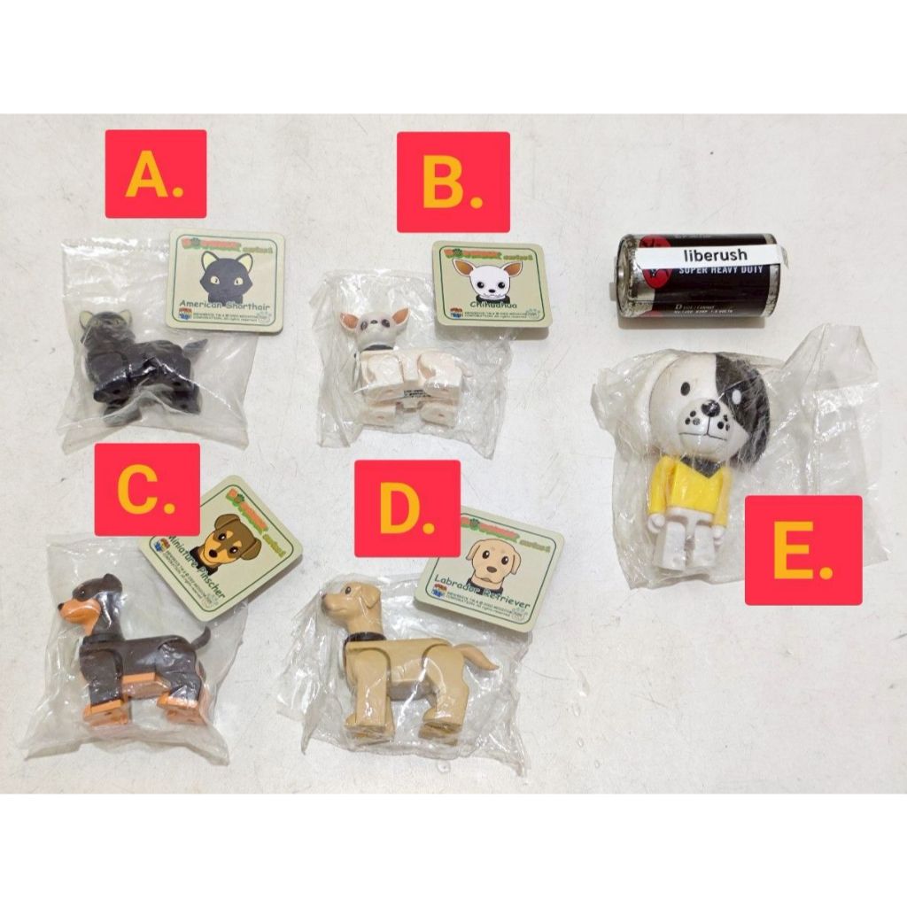 Per pcs medicom kubrick bawbrick b@wbrick chihuahua , american shorthair , miniature pinscher , labr