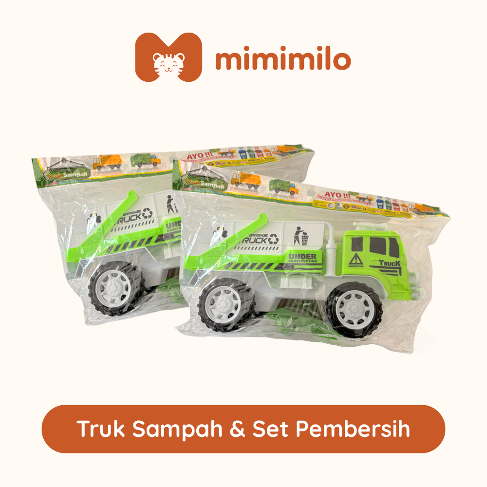 Mimimilo - Mainan Anak Mobil Mobilan Truk Kebersihan Compactor Sampah AK18 SNI Murah