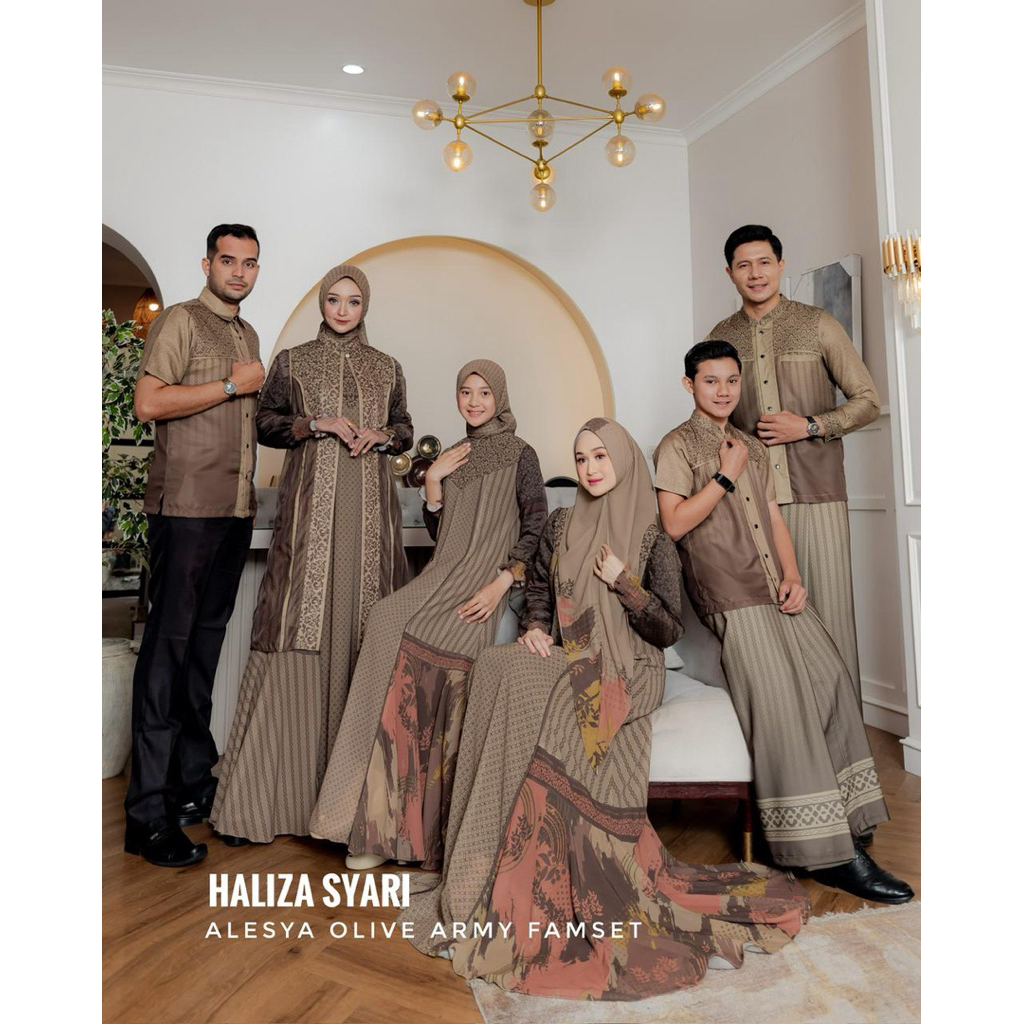 ALESYA FAMILY SET MOM AND GIRL HALIZA SYARI BENINGWIDAYATI GAMIS LEBARAN 2026