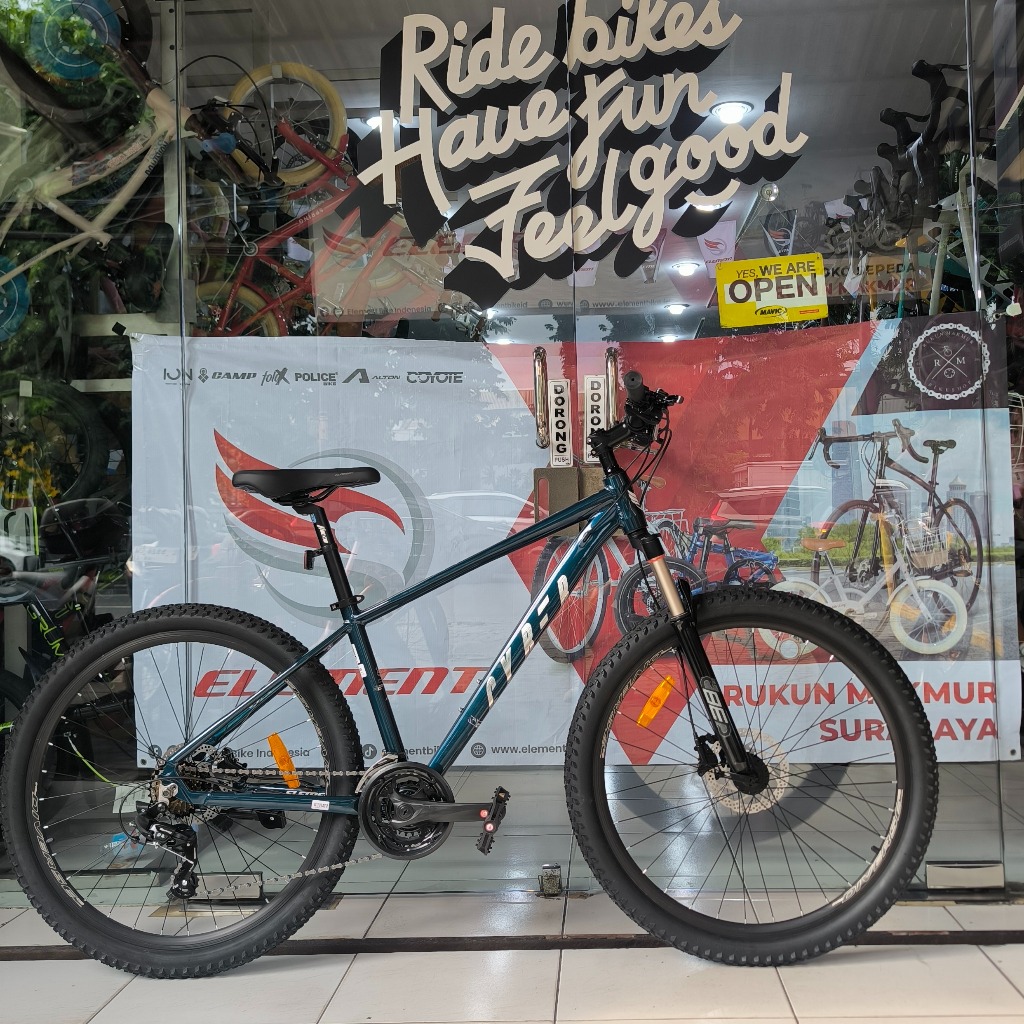 Element MTB CYBER X 27.5 Mountain Bike 3 x 8 24 Speed - Alloy Bicycle With Inner Cable Routing / Fro