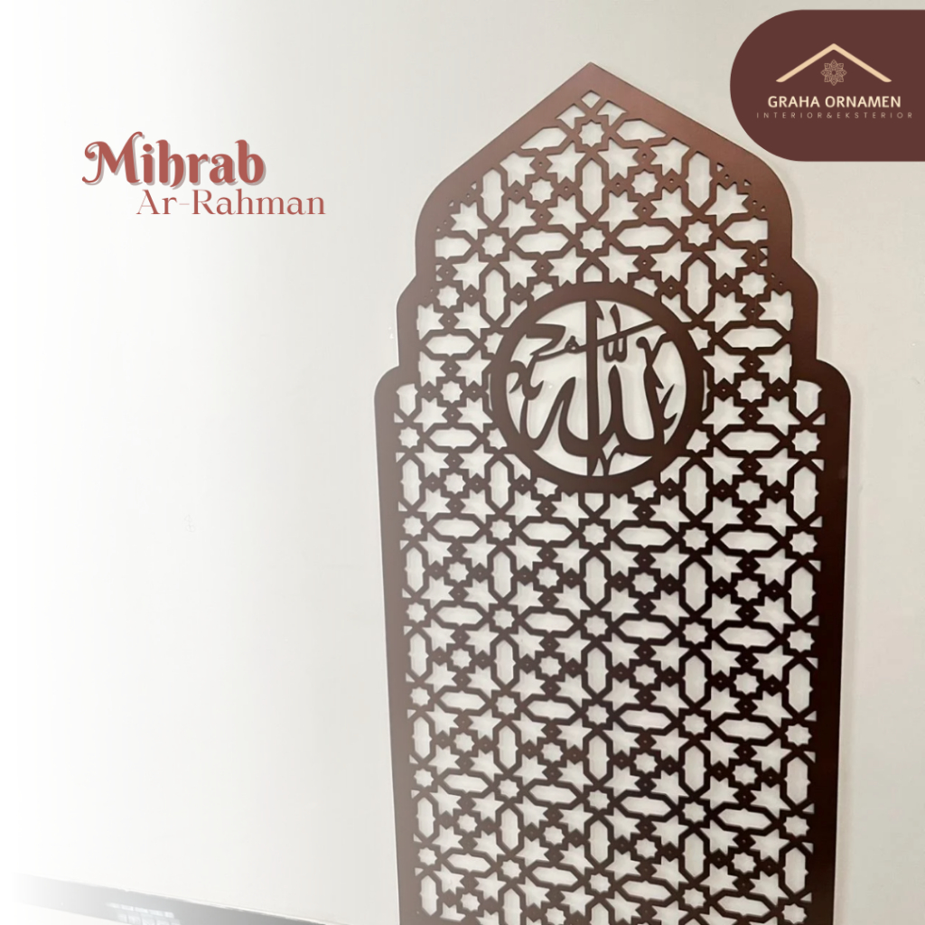 Mihrab Mushola Rumah Dekorasi Dinding Ruang Ibadah Imaman Masjid Aesthetic Modern Minimalis Elegan