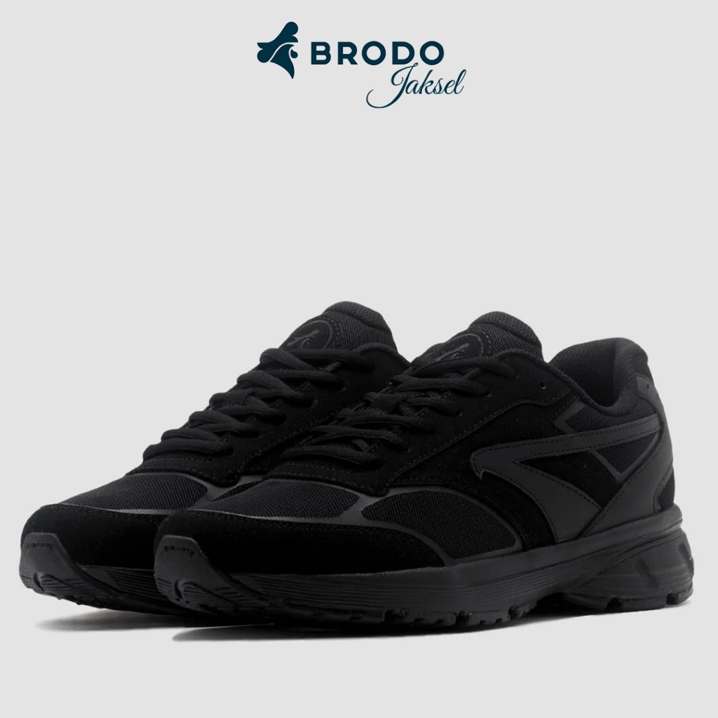 BRODO - Brodo Ace Nova Full Black Bs Sepatu Sneakers