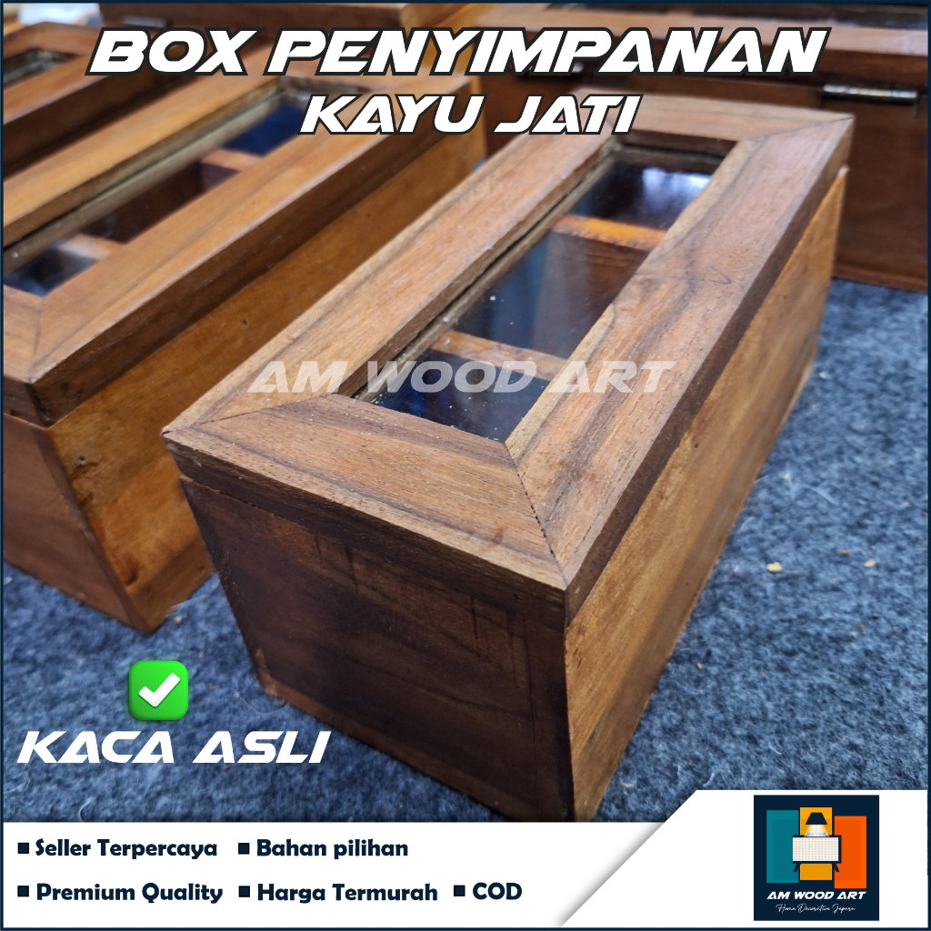 Kotak Penyimpanan Kayu Jati Serbaguna / Kotak Perhiasan dan barang penting