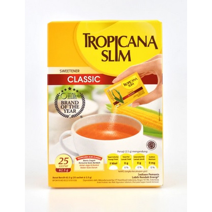 Tropicana Slim Sweetener Classic 25 Sachet / Tropicana Slim Classic