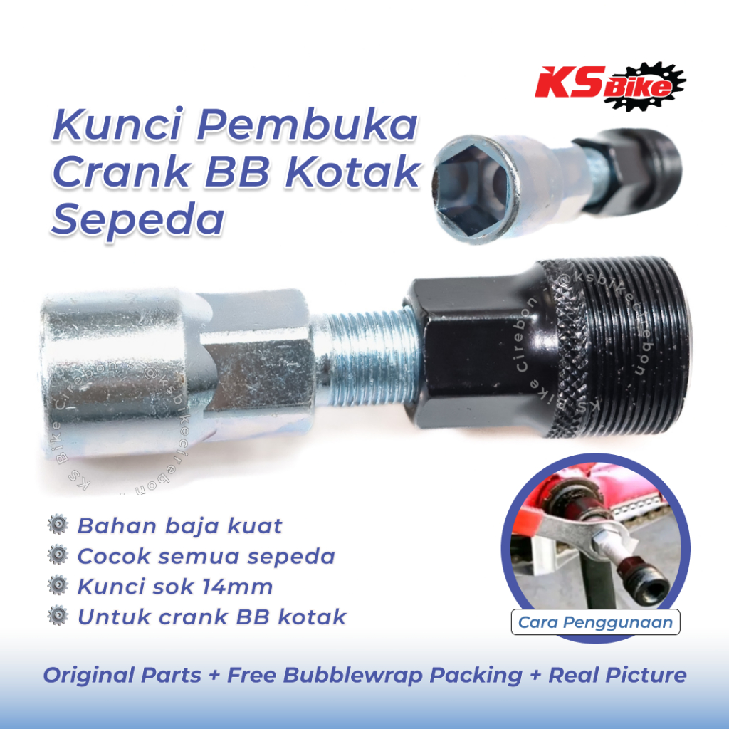 Kunci Crank Sepeda Treker Puller Extractor Pembuka Crank BB Kotak Tool Pembuka As Tengah Bicycle Fix