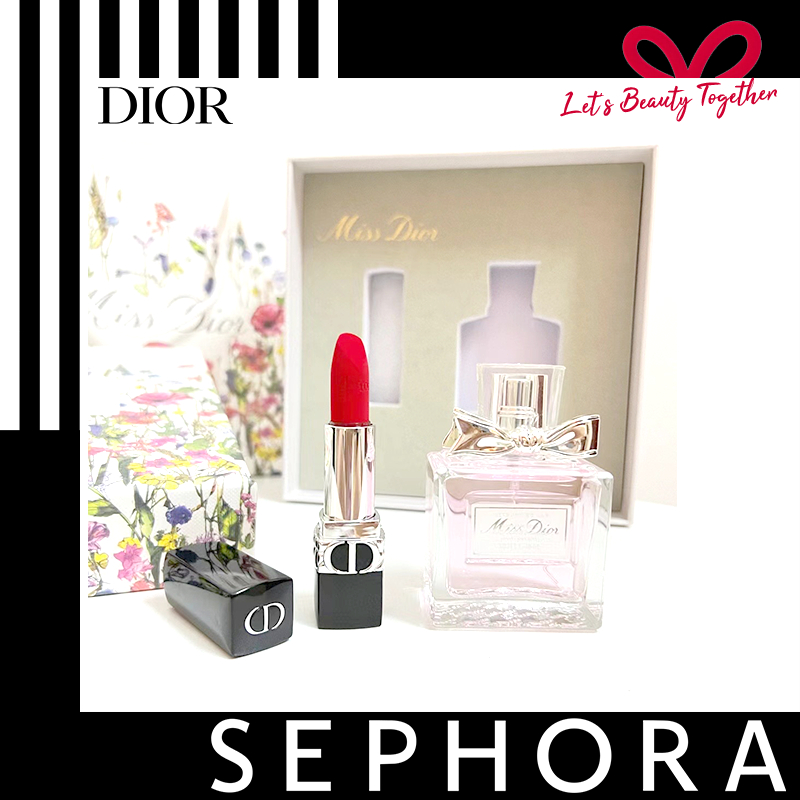 Dior Parfum Gift Set original |Miss Dior EDT 50ml +Dior lipstik Velvet #720 3.5gr Miss Dior Blooming