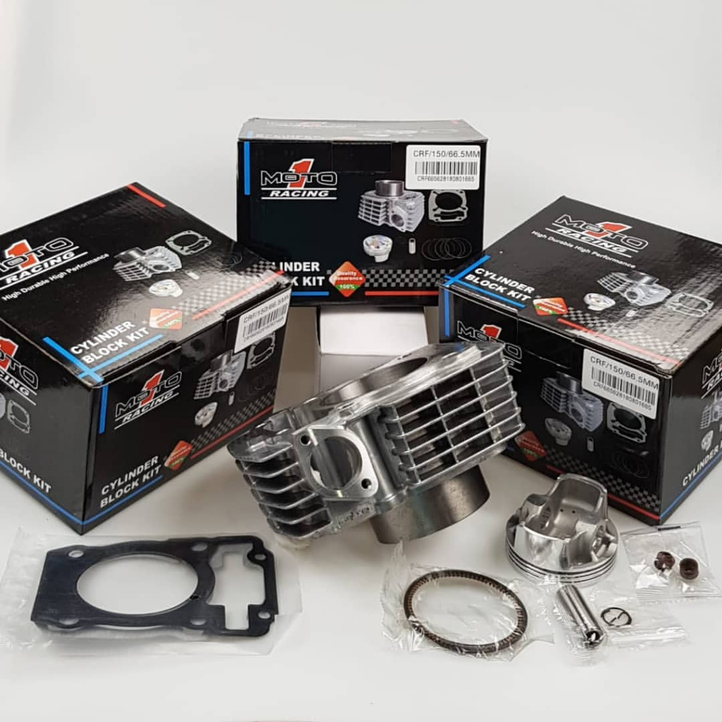 CYLINDER BLOCK BLOK MOTO1 MOTO 1 BORE UP CRF 66,5 MM 66 5MM SET PISTON PACKING PERPAK RING PISTON KL