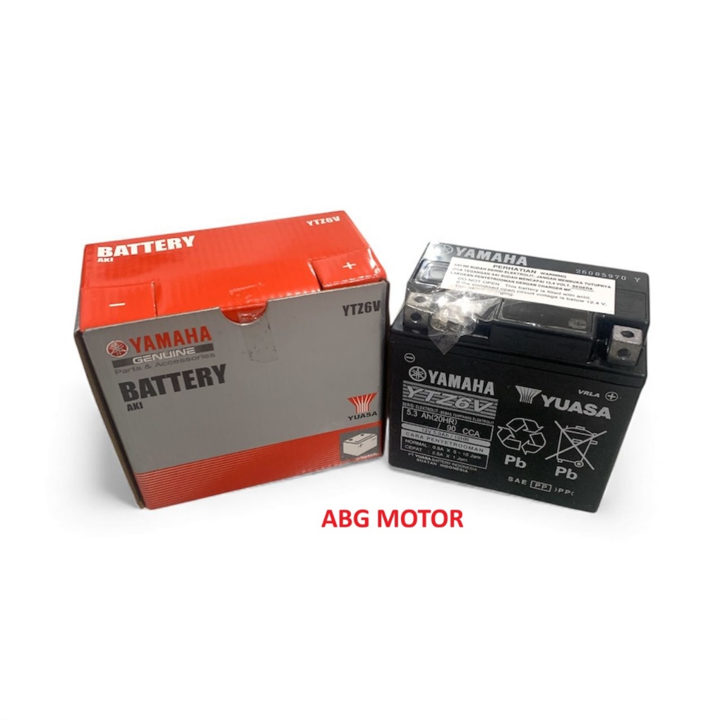 AKI YUASA YAMAHA BATTERY BATRE KERING YTZ6V FAZZIO LEXI AEROX NMAX N MAX PCX ORIGINAL YAMAHA