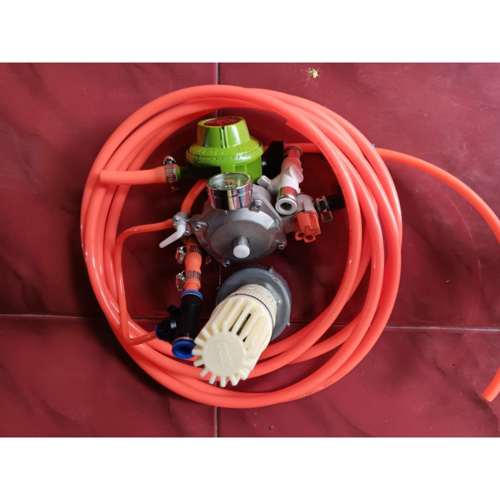 set rangkain BBG mobil 2 jalur satu tabung