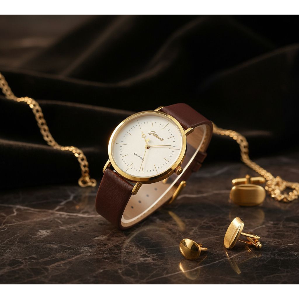 jam tangan wanita Goldsmith time gst-8054 lthr r/g