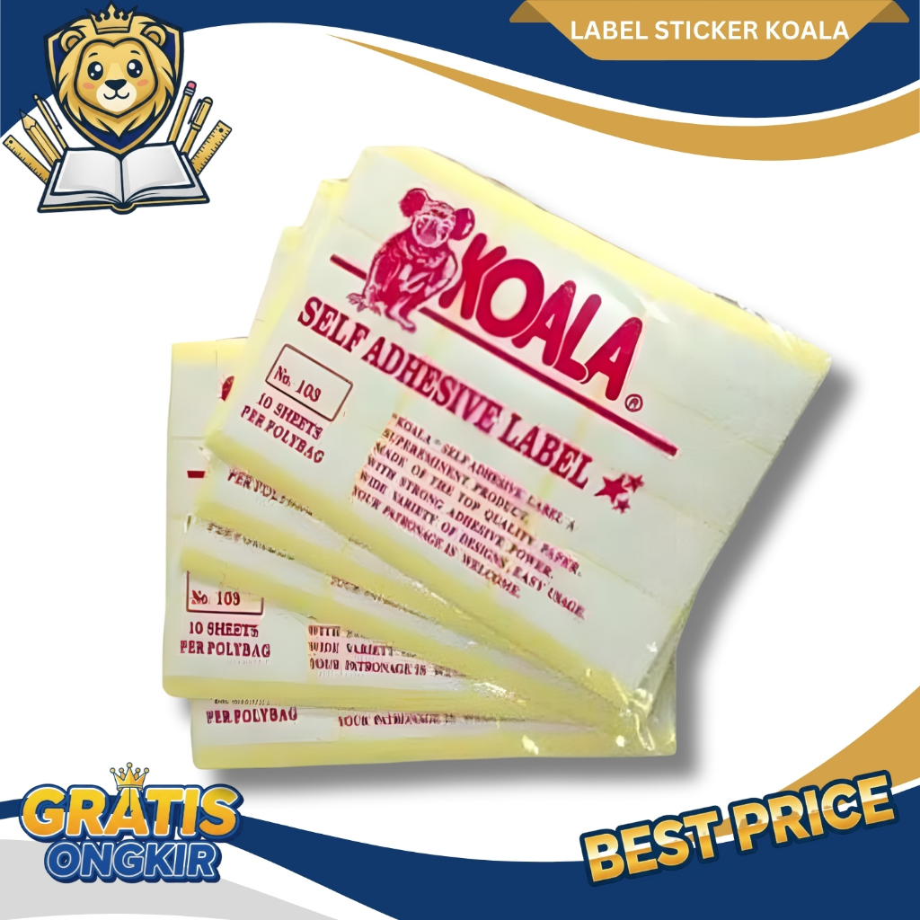 Koala Label Sticker Koala No. 103 dan No. 112 Isi 10 Lembar Label Undangan - Satuan