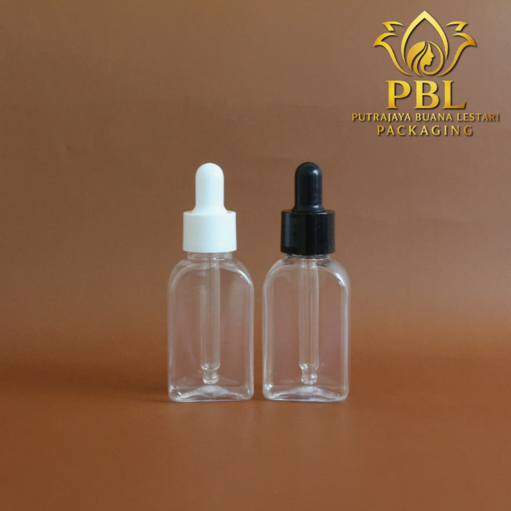Botol Pipet 30ml Plastik / Botol Serum 30ml / Botol Plastik Pet 30ml Tebal - Ring Non Segel Smooth