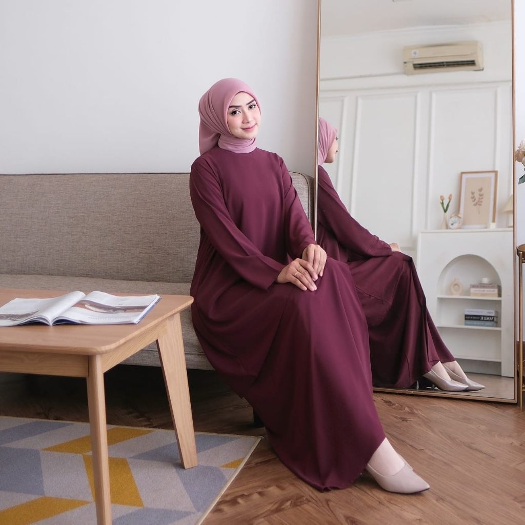 Fide.Id Store - One Set Setelan Baju Kurung Melayu Muslim Malaga Bahan Katun Toyobo Model Simpel Pol
