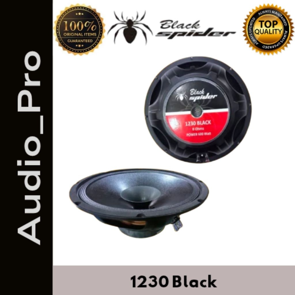 SPEAKER KOMPONEN BLACK SPIDER 1230 BLACK 12INCH | TRANSDUCERS 1230 BLACK SPIDER 12INCH