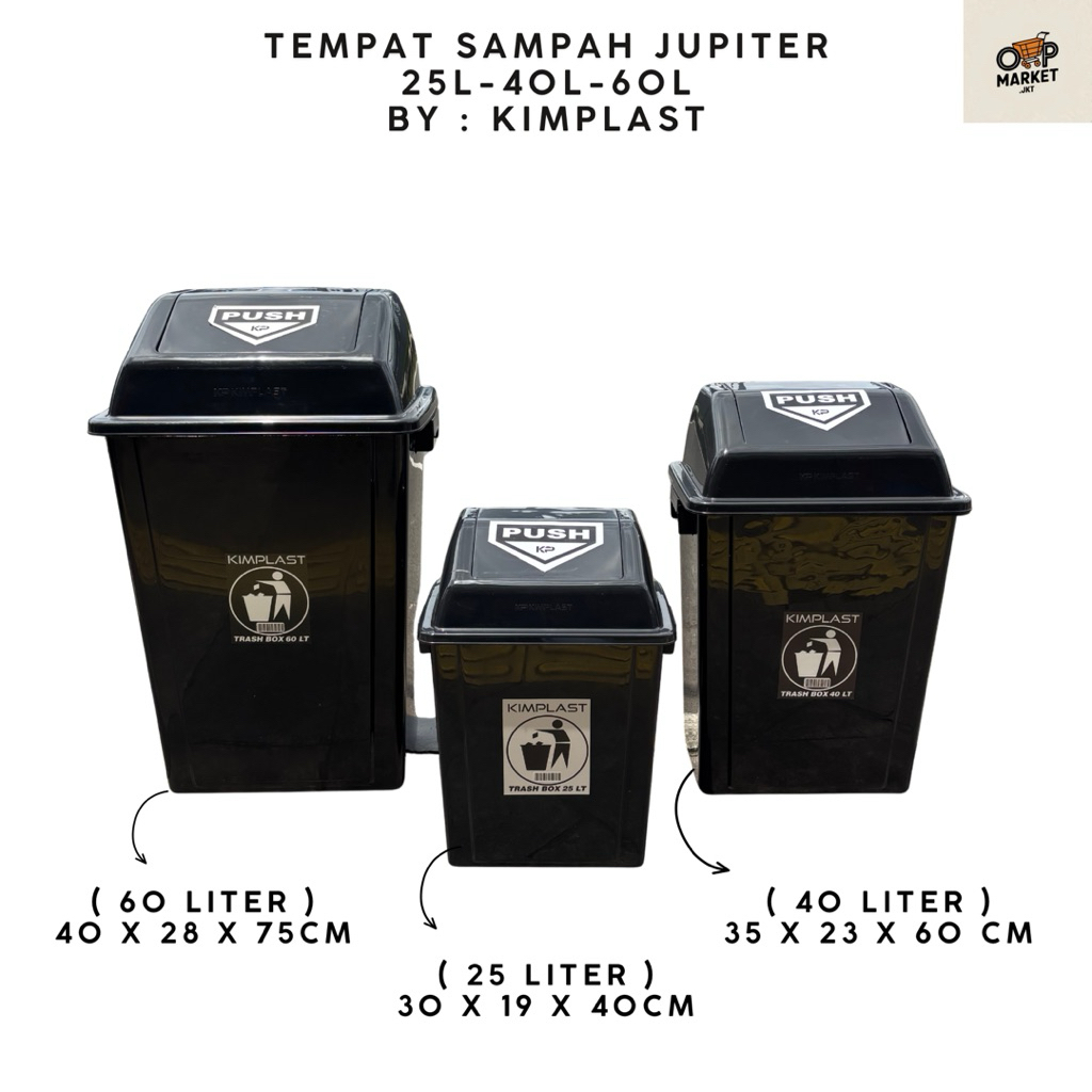 KIMPLAST - Tempat Sampah Jupiter Tempat Sampah Luar Rumah Tempat Sampah Tutup Tempat Sampah Dapur Te