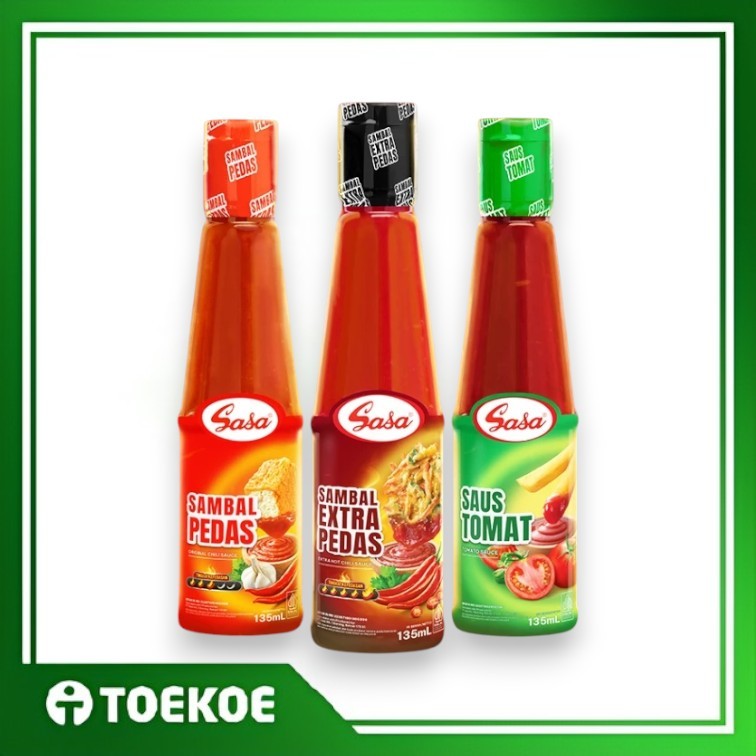 TOEKOE Sasa Saus Tomat Saus Sambal Ekstra Pedas Botol Plastik 135ml