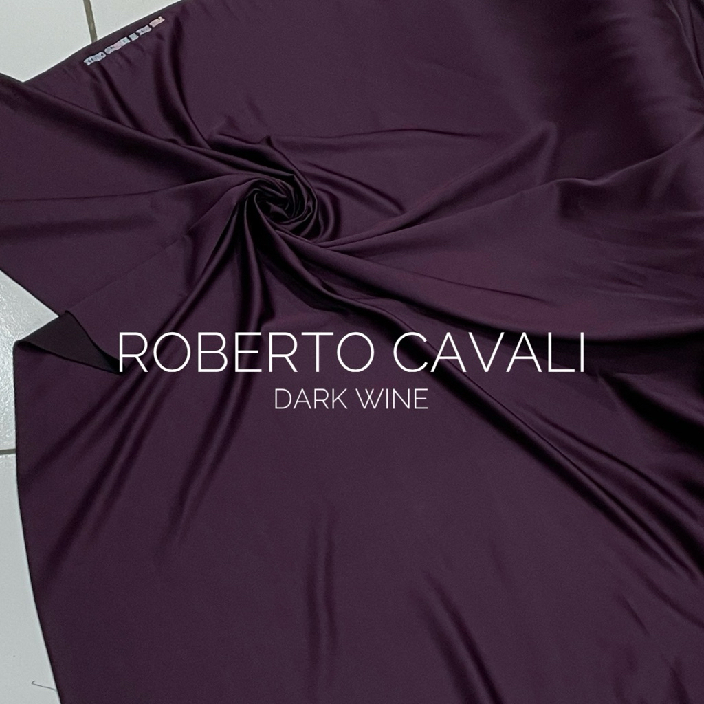 Kain Satin Roberto Cavalli Warna Dark Wine