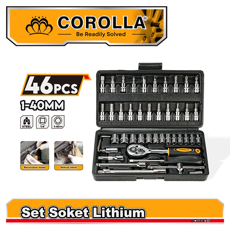 COROLLA Set Kunci Sok Kunci Shock 52/46/12 pcs