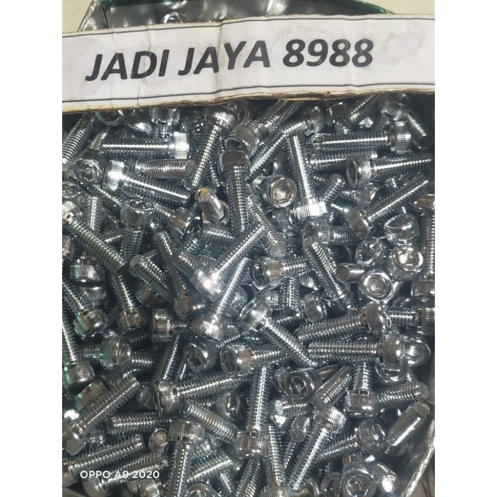 Baut L Chrome M6 x 20 Drat Ulir Kunci 10 L5
