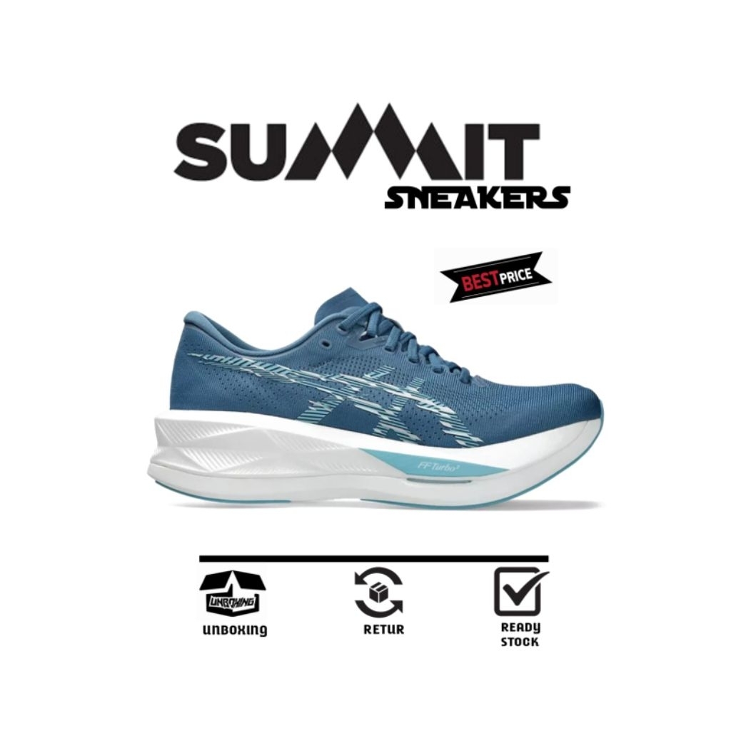 Running Shoes Asics Sonicblast Standard Aqua Blue Original