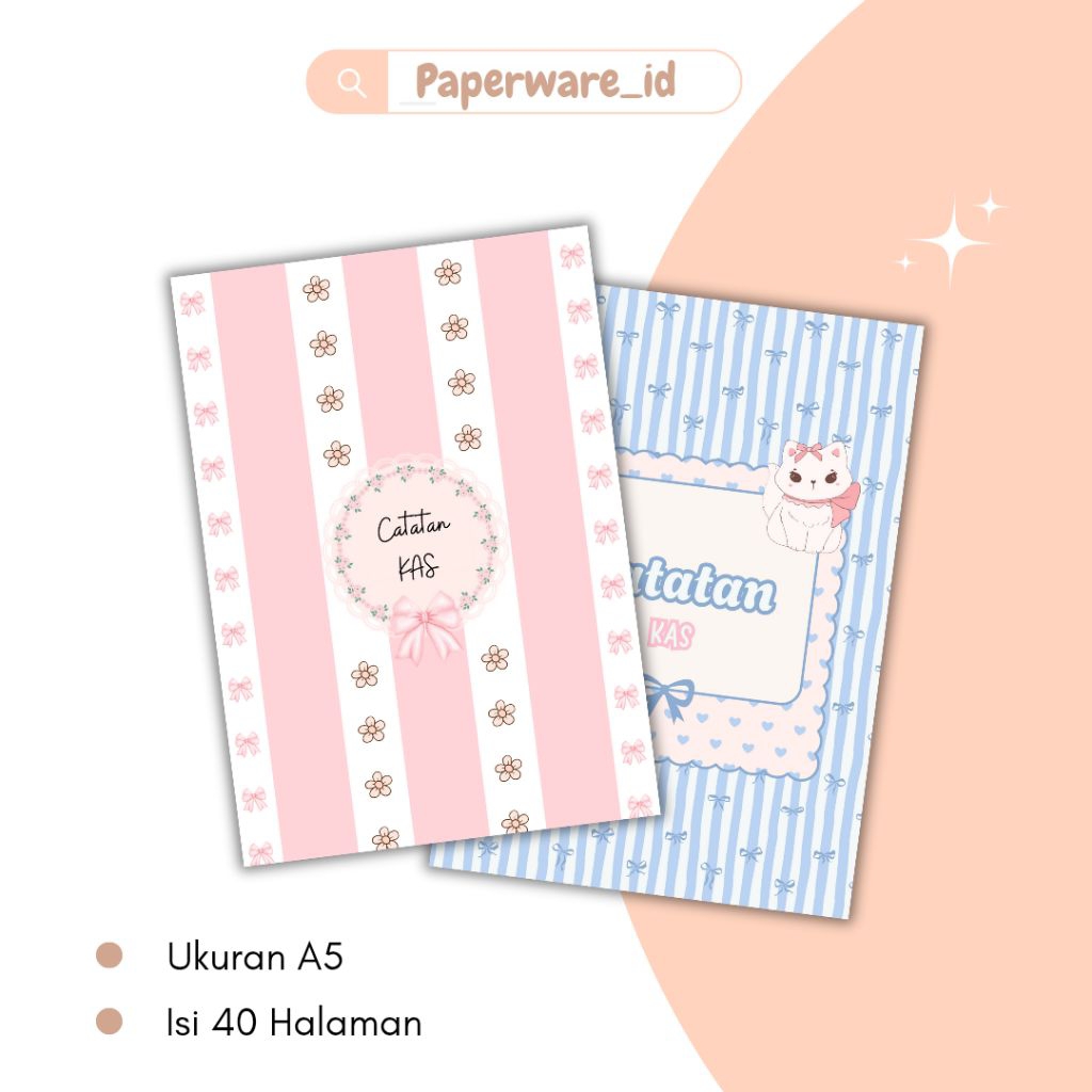 buku catatan kas tema coquette / buku kas coquette / buku catatan kas a5 aesthetic