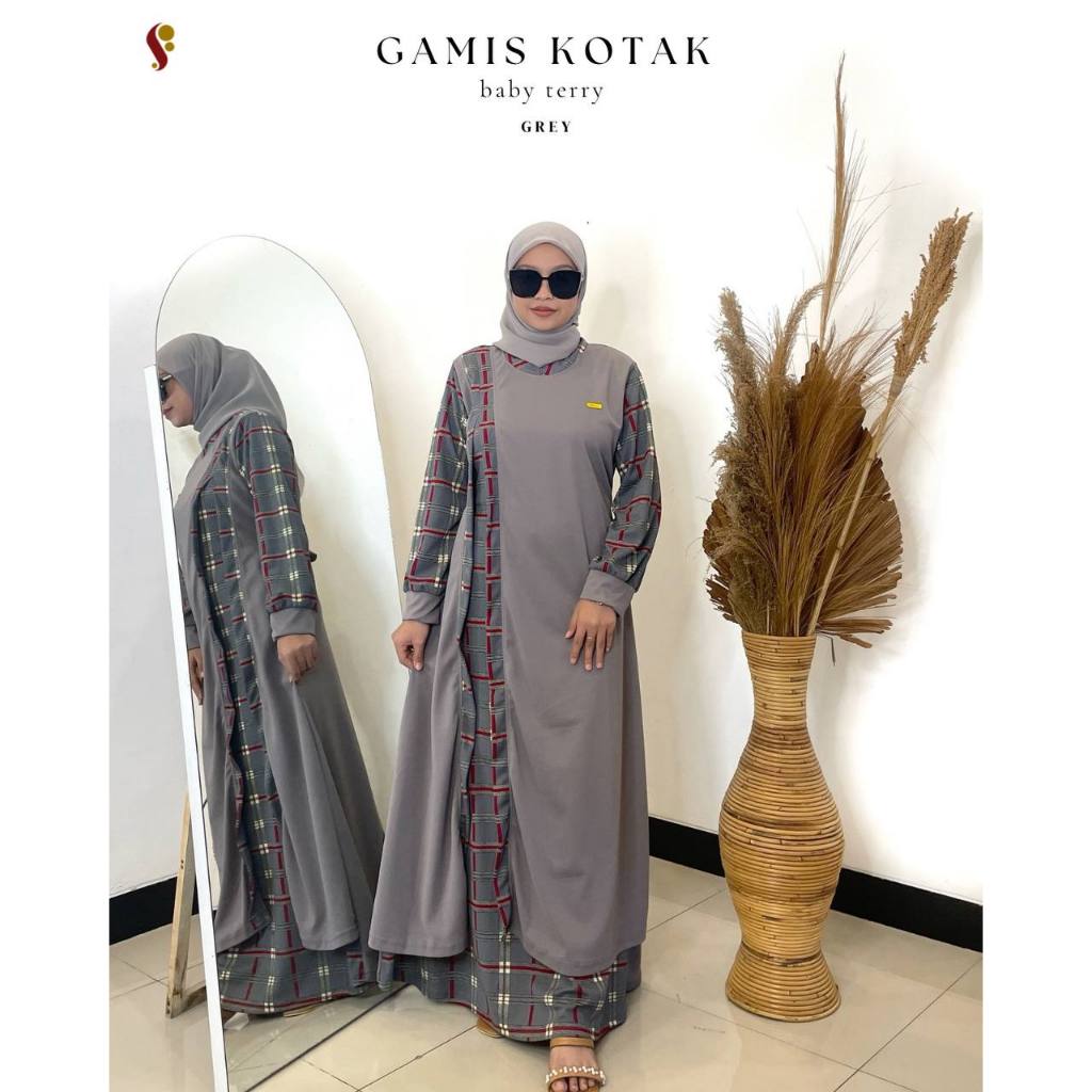 - DRESS - GAMIS KOTAK GAMIS WANITA MUSLIMAH DRESS DAILY MOTIF