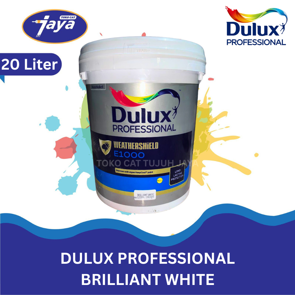 Cat dinding tembok luar exterior Dulux Professional 20 Liter 20Liter Pail Brilliant White