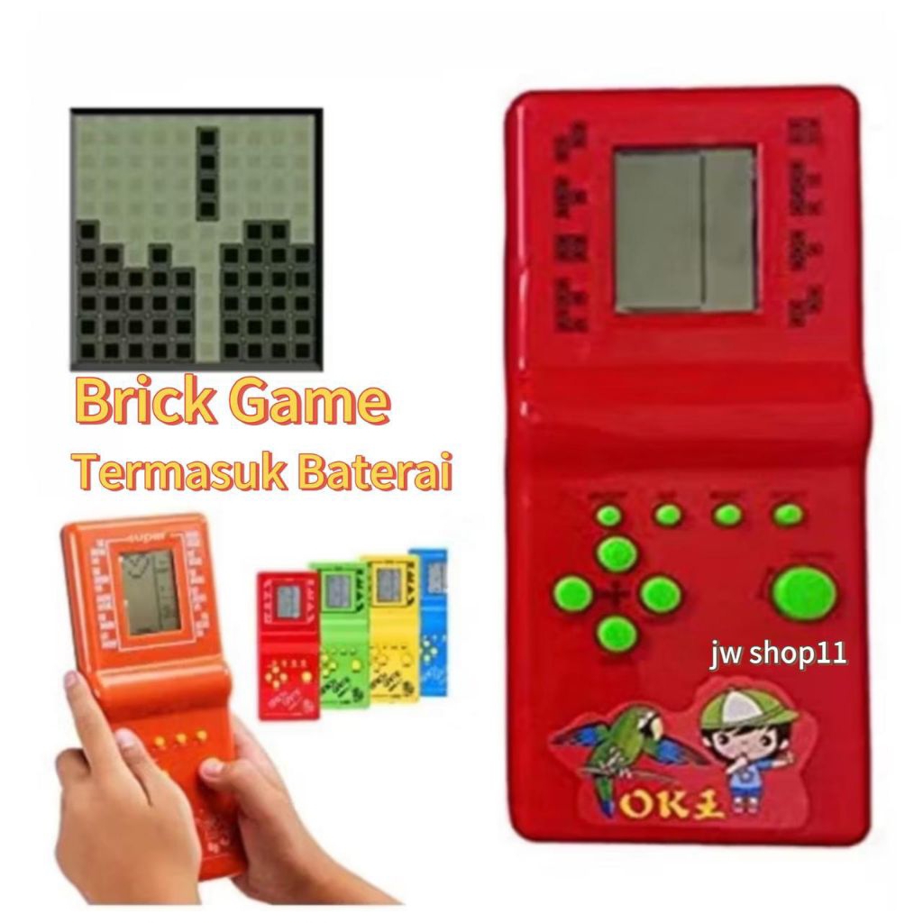 Mainan Brick Game Susun Balok Mainan Anak GIMBOT Permainan Konsol Jadul Gameboy Classic