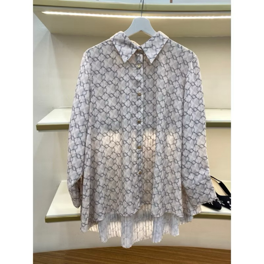 Wearing Klamby Monogram Pleated Shirt