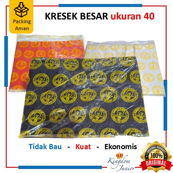 Kresek Besar Ukuran 40 Merk Dop Lampu Warna Hitam Putih Merah / Kresek Besar Ekonomis Ukuran 40 x 60