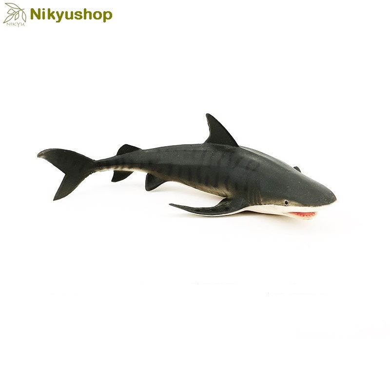 [Nikyushop] Mainan Edukasi Pajangan Miniatur Hewan Ikan Hiu Harimau Tiger Shark Animal Figure
