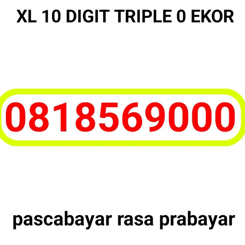 XL 10 DIGIT PASCABAYAR UPFRONT TRIPLE 0