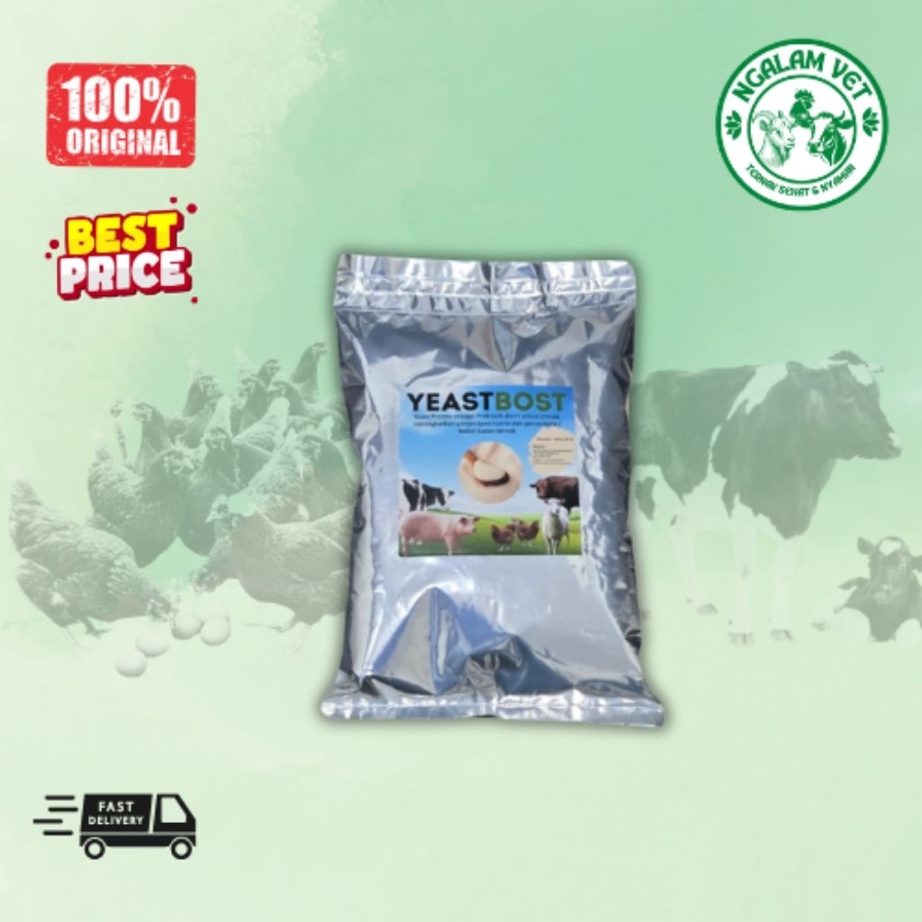 YeastBost feed grade 1 Kg - Yeast protein untuk ternak - memacu pertumbuhan