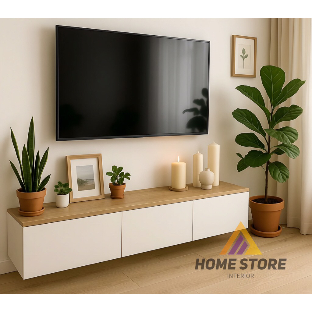 Meja tv gantung minimalis meja tv melayang meja tv dinding modern minimalis