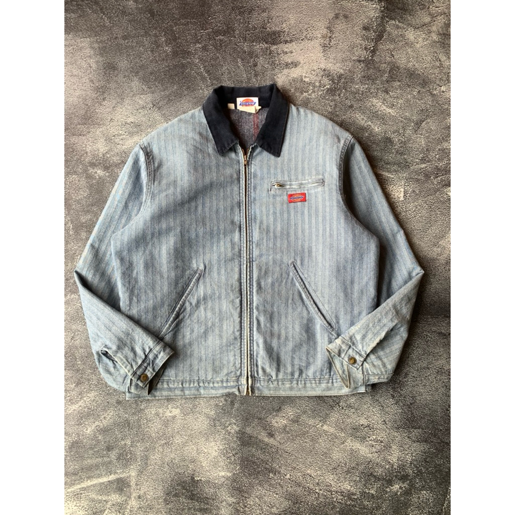 dickies vintage 90s detroit jacket gray strip
