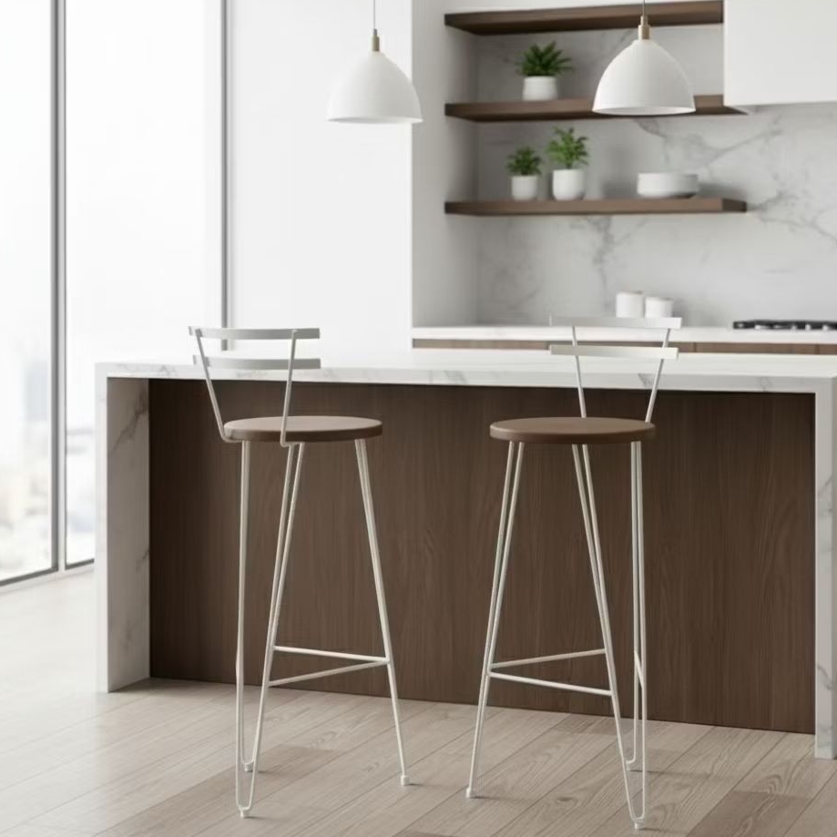 KURSI CAFE/KURSI BAR/KURSI KONTER TINGGI 50CM BESI 8MM FULL SNI