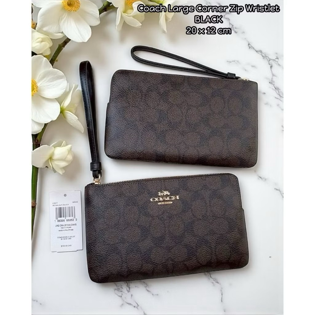 Dompet Wristlet Coach Mahogany 20 x 12 cm 100% Original Preloved