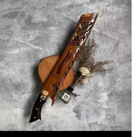 Golok panjang kerja kebun patimura ukir khusus baja per asli cibatu 100% asli