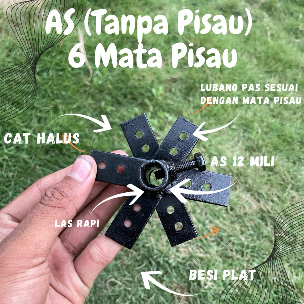 AS / Dudukan Pisau Cacah Entok 6 Mata Pisau