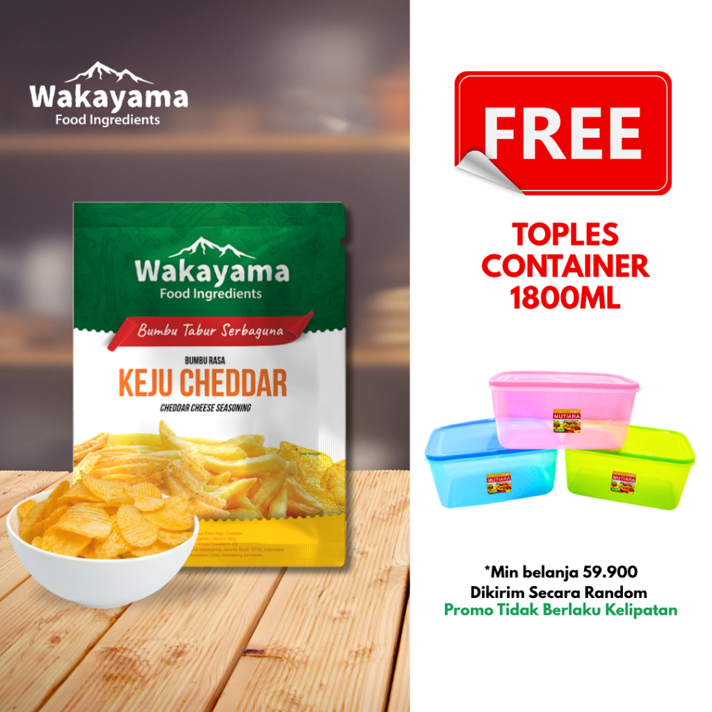 Wakayama Bumbu Tabur Keju Cheddar - 60g
