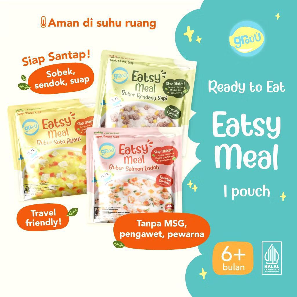 Grouu Ready To Eat Eatsy Meal 1 Pouch 120gr