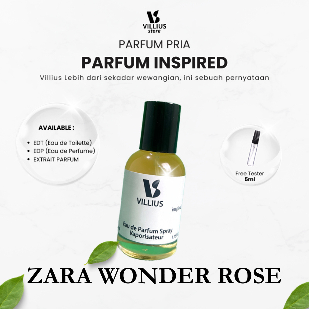 Parfum Wanita Tahan Lama ZARA WONDER ROSE - Eau De Parfum - Minyak Wangi - Parfume Farfum Perfume
