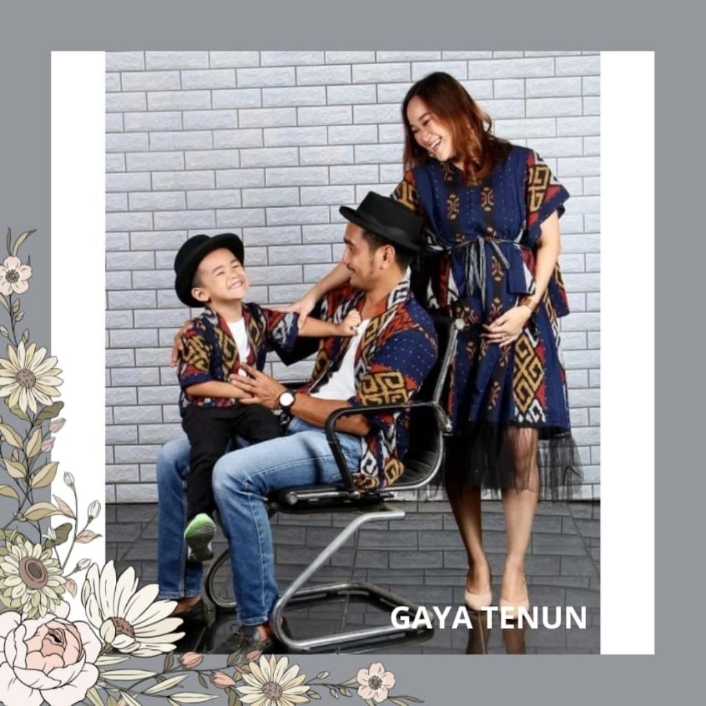 [GAYA TENUN]BAJU TENUN COUPLE - COUPLE BATIK - SET COUPLE TENUN NATASYA - SET COUPLE TENUN KELUARGA 