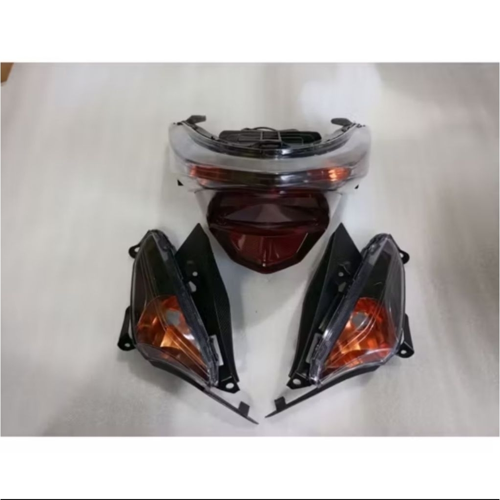 Paket Lampu Stop Beat Pop Plus Lampu Sen Depan Beat Pop Custom Hitam Oranye