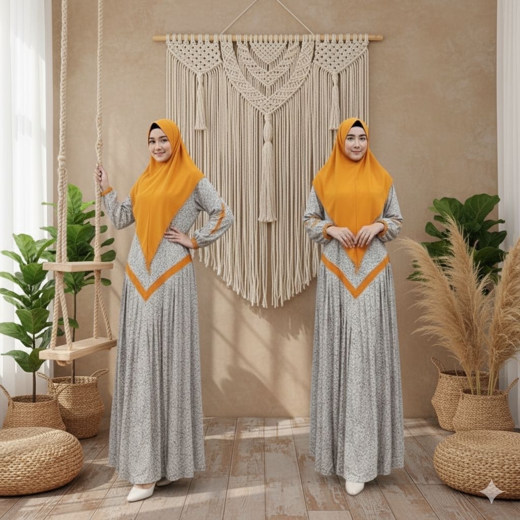 gamis set jilbab bunga by daneena
