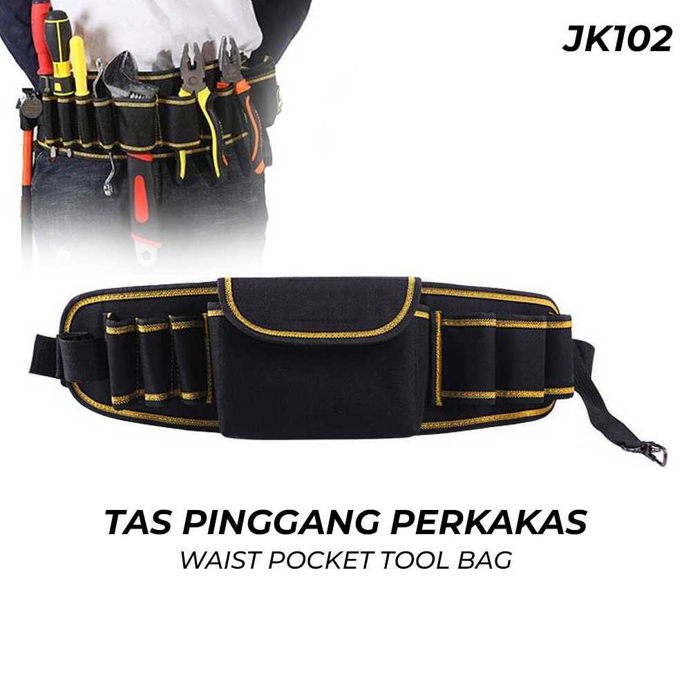 JIEKE Tas Pinggang Perkakas Serbaguna JK102 Oxford 600D EVA Tool Bag Ergonomis Adjustable Strap